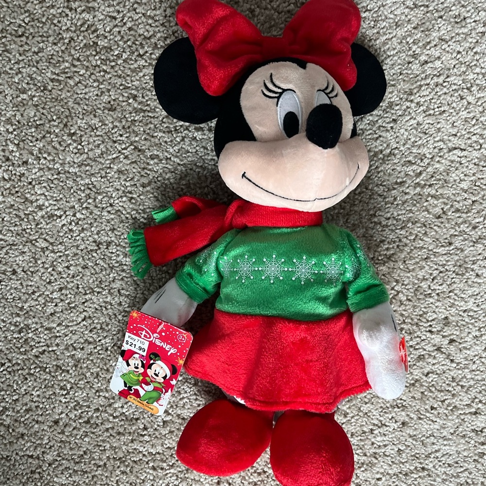 Disney Minnie Mouse Holiday 13.5" Dancing Plush - NWT